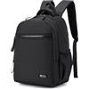 BAGZY Zaino da Viaggio Aereo Borsa da Cabina 40x30x15 cm Nero Impermeabile con Scomparto per PC 15.6 e Tasche Pratiche per Uomo e Donna