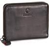 DONBOLSO® Montreal Mini-portafoglio Portamonete Slim & Sottile da Donna In Pelle Con Cerniera I 13 Scomparti Per Carte E Protezione RFID, Piccolo E Piatto (nero)