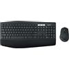 MK850 Kit Tastiera E Mouse Wireless Multidispositivo, Wireless E Bluetooth 2,4 G