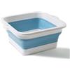 ZAWELIYO Vaschetta per Pediluvio Pieghevole in Silicone con Effetto Massaggio Migliorato per Viaggi a Casa, Vasca per Pediluvio Pieghevole di Grande capacità per Adulti, Verde (Blu)