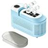 Generic Macchina Per Ghiaccio 500ML, 8 Cubetti In 10 Minuti, Macchina Per Ghiaccio Portatile Da Banco Con Funzionamento Con Un Tocco & Sbrinamento Semplice, Funzione Silenziosa, Piccola Macchina Per Ghi blue