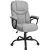Yaheetech Sedia Ufficio Ergonomica Girevole Reclinabile in Tessuto