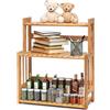 Avilia Scaffale Bambù 3 Ripiani 42x18x53cm - Organizer Multiuso Salvaspazio, Capacità 20kg - Scaffale Stabile ed Ecologico, Facile da Montare - per Bagno, Cucina o Ufficio