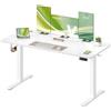 VASAGLE Scrivania Regolabile in Altezza Elettrica, Scrivania per Computer, Promemoria per Sedentarietà, Funzione Memoria con 4 Altezze, per Ufficio, 140 x 60 cm, Bianco Nuvola LSD314WZ03