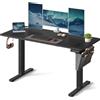 SONGMICS Scrivania Regolabile in Altezza Elettrica, 140 x 60 cm, Scrivania Elettrica, Tavolo con Memoria per 4 Altezze, Porta USB-C, Nero Inchiostro LSD134B01