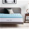 LUCID Topper Una Piazza e mezza | 5 Zone Ergonomiche | Coprimaterasso in Memory Foam con Gel Rinfrescante | Alto 5cm, 120x200 cm