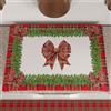 PETTI Artigiani Italiani - Coprifornello Natalizio, Coprifornello Cucina Natalizio, Copri Piano Cottura 50x70 cm, Coprifuochi Fiocco Tartan, 100% Made in Italy