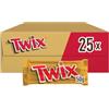 Twix, Barretta Snack con Biscotto Gustoso e Croccante Con Caramello Ricoperto di Cioccolato al Latte, 25 barrette x50g (1250g), Per Idee Natale 2025, Nuova versione