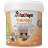 MAXMEYER Thermo Active Aerogel, Pittura Termoisolante per Interni, Antimuffa e Anticondensa, A+ Priva di Formaldeide, Bianco, 10 Litri