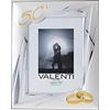 VALENTI & CO. Valenti&Co - Cornice Portafoto in Argento cm 13x18. Ideale Come Regalo per Nozze d'oro - 50 Anni di Matrimonio o per Il Cinquantesimo di parenti, Nonni o Mamma e papà.