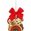 THUN - Addobbo Natalizio Teddy e Renna Robin in Ceramica Decorata a Mano, Versione Maxi, Decorazioni Natale Casa, 7.3x5x7 cm h
