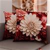 PETTI Artigiani Italiani - Coppia di Federe Cuscino 35x35 cm in Microfibra, Cuscini Arredo Camera da Letto, Divano, Salotto, Set 2 Fodere Copricuscino, Federa Floreale 05 24, 100% Made in Italy