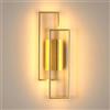 Riserva Applique da Parete Interno Oro 32W, Rettangolare, 3000K