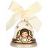 THUN, Campanella con Angelo in Ceramica, Collezione Magia del Natale, Campanella Limited Edition 2024 da Collezione, Idea Regalo per Natale, 7,1 x 7,1 x 7,8 cm, Color Bianco