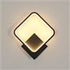 Osairous Applique da Parete LED Interno, 17W 1912LM Moderno Lampada da Parete Quadrato in Alluminio, Camera da Letto Lampade a Muro per Soggiorno, Corridoio, Scale, 3000K Bianco Caldo, Nero