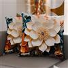 PETTI Artigiani Italiani - Coppia di Federe Cuscino 35x35 cm in Microfibra, Cuscini Arredo Camera da Letto, Divano, Salotto, Set 2 Fodere Copricuscino, Federa Floreale 05 10, 100% Made in Italy