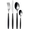 Guzzini Set 24 Posate My Fusion, Nero, 16.8 x 7.5 x h25.5 cm