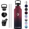 Vikaster Borracce sportive - Borraccia 500ml, Bottiglia acciaio inox, Borracce Senza Perdite, Borraccia con Cannuccia, Bottiglia Termiche Sportiva, Adulto, Scuola, Outdoor