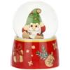THUN, Boule De Neige Con Gnomo Oliver in Vetro e Ceramica di Alta Qualità, Versione Piccola, Collezione Natale, Arredamento da Collezione, Idea Regalo per Natale, Ø 4,8 cm, 6,7 cm h