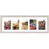 Americanflat Cornice 10x15 cm Effetto Legno di Mare - Portafoto da Parete Multiplo da 20x61 cm con Passepartout per 5 Foto 10x15 cm - Cornice Foto Multiple con Vetro Infrangibile