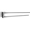 GEDY Manila Porta Asciugamani Snodo, Colore Cromo, Componenti Realizzati in Acciaio Inox 304, Cromall e Vetro Satinato, Garanzia 15 Anni, Misure 5,3 x 37,8 x 2,9 CM e Peso 0,1 kg, Design R&S Gedy