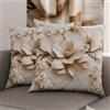PETTI Artigiani Italiani - Coppia di Federe Cuscino 30x30 cm in Microfibra, Cuscini Arredo Camera da Letto, Divano, Salotto, Set 2 Fodere Copricuscino, Federa Floreale 34, 100% Made in Italy
