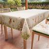 PETTI Artigiani Italiani - Tovaglia Pasqua Antimacchia Rettangolare Copritavolo Pasquale Cucina Disegno Garden X 14 Posti (140x300 cm) 100% Made in Italy