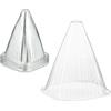 Relaxdays Protezioni per Piante, Set 32 Coni Protettivi Antilumaca e Anti Gelo, Piantine, 22x19x19 cm, PVC, Trasparente