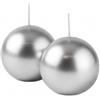 Cereria Di Giorgio - 4 Candele Sfera - Ø 8 cm - Argento