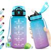 KollyKolla Borraccia 500ml, Borraccia con Cannuccia e Marcatori Temporali, Bottiglia Riutilizzabile, senza BPA, Bottiglia Acqua A Prova di Perdite, Borraccia Motivazionale per Bambini, Scuola, Ufficio, Yoga