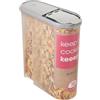 keeeper Contenitore per Alimenti Secchi Jean, Coperchio Ripiegabile, 2,6 L, Polipropilene, 21,5 x 9,5 x 24 cm, Nordic Grey (Grigio)