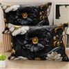 PETTI Artigiani Italiani - Coppia di Federe Cuscino 40x145 cm in Microfibra, Cuscini Arredo Camera da Letto, Divano, Salotto, Set 2 Fodere Copricuscino, Federa Floreale 05 6, 100% Made in Italy