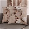 PETTI Artigiani Italiani - Coppia di Federe Cuscino 35x35 cm in Microfibra, Cuscini Arredo Camera da Letto, Divano, Salotto, Set 2 Fodere Copricuscino, Federa Shabby 331, 100% Made in Italy