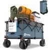Sekey XXL Plus Carrello Spiaggia con Freni 200L 150KG, Carrello Pieghevole Ruote Grandi Extra Tutti i Terreni, Brevettato Pieghevole da QUATTRO Direzioni SE4011, Grigio con Blu