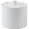 Gedy Brenda Contenitore con Coperchio Porta Dischetti Struccanti o Porta Cotton Fioc di Cotone, Realizzato in Resina Colore Bianco Opaco, Dimensioni Base Diametro Ø 10 x H 9,5 cm, Peso 395gr