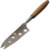 Fackelmann Coltello taglia formaggio con lama a 2 punte forate, manico in legno e parte funzionale in acciaio, 25,5 cm, Sybaris, (colore: argento), quantità: 1 pezzo.