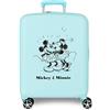 Disney Valigia cabina Disney Mickey & Minnie Kisses Blu 40x55x20 cm ABS rigido Lucchetto TSA integrato 38.4L 2.82 kg 4 doppie ruote bagaglio a mano