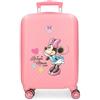 Disney Joumma Bags, Minnie Imagine, Valigia Cabina, Valigia per bambini, Realizzato in ABS, un materiale, Quattro Ruote Doppie di Giro multidirezionale, Chiusura a combinazione laterale., Rosa