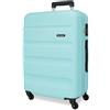 Roll Road Flex Valigia rigida realizzata in ABS, un materiale, chiusura a combinazione laterale 4 ruote doppie bagaglio a mano, pratico interno con un vano, Blu scuro, 75 cm, Valigia grande