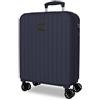 MOVOM Joumma Timber Marine Valigia da Cabina 40x55x20 cm Rigido ABS Lucchetto a Combinazione Integrato 37L 3.1kg 4 Doppie Ruote Estensibile Bagaglio a Mano