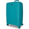 ROLL ROAD Joumma Acadia Valigia Media Verde Turchese 45x65x25 cm Rigido Polipropilene Lucchetto a Combinazione Integrato 67L 3.4kg 4 Doppie Ruote