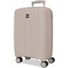 ROLL ROAD Joumma Acadia Champagne Valigia da Cabina 35x55x22 cm Rigido Polipropilene Lucchetto a Combinazione Integrato 38L 2.6kg 4 Doppie Ruote Estensibile Bagaglio a Mano