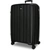ROLL ROAD Joumma Acadia Valigia Media Nero 45x65x25 cm Rigido Polipropilene Lucchetto a Combinazione Integrato 67L 3.4kg 4 Doppie Ruote