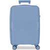 MOVOM Inari Azzurro Valigia da Cabina 39x55x20 cm Rigido Polipropilene Chiusura TSA Integrata 37L 2.6kg 4 Doppie Ruote Estensibile Bagaglio a Mano