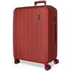 Movom Wood Valigia media Rosso 44,50x65x27,5 cms Rigida ABS Chiusura TSA 68L 3,8Kgs 4 doppie ruote Espandibile