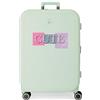 Enso Cute Girl Valigia media Verde 48x70x28 cm ABS rigido Chiusura TSA integrata 79L 4.32 kg 4 Doppie ruote