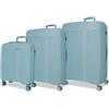 Movom Set di valigie blu 55/68/78 cm Rigido 11,4 kg Chiusura TSA Polipropilene 11,4 kg 217LExtensible Bagagli a mano, blu, Taglia unica, Set di valigie