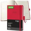 SIGEL C2665 Agenda settimanale Conceptum 2026-1 anno - circa A6 - rosso - 2 pagine - 1 settimana - copertina rigida - 80 g/m² - 176 p. - certificazione PEFC