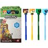 Puckator Set di 4 penne cancellabili con punta in silicone stile Chibi di Minecraft - Ideali per il rientro a scuola!