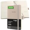SIGEL C2631 Agenda settimanale Conceptum 2026-1 anno - circa A6 - taupe - 2 pagine - 1 settimana - copertina flessibile - 80 g/m² - 176 p. - certificazione PEFC